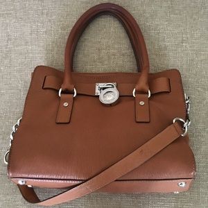 Michael Kors Tan Medium Hamilton Leather Handbag
